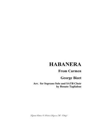 cover image of HABANERA--From the "Carmen" by Bizet--Arr. for Soprano and. SATB Choir